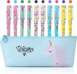 OFFCUP Astuccio con Motivo Unicorno, 11Pcs Cancelleria Scuola con Penne e Astuccio, Regalo Bambina, Regali di Unicorno per Ragazze di età 3+ Anni (Verde) – B0BVBB9NBV
