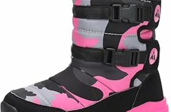 Mishansha Bambini Stivali da Neve Ragazze Caldo Fodera Stivaletti Invernali Ragazzi Scarpe Comodo Antiscivolo – B0FC6D851R
