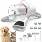 Homerunpet Toelettatura e Aspirazione a Vuoto per Animali Domestici, 12000 Pa Ultra Silenziosa Tosatrice per Cani e Gatto Professionale, Aspira Peli per Cani con 6 Strumenti, 1,85L – B0C7V1GSMK