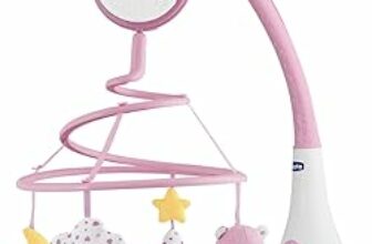 Chicco Next2Dreams Giostrina Neonato 3in1 con Carillon Elettronico per Culla e Lettino, Compatibile con Culla Chicco Next2Me, con Effetti Sonori, Proiettore di Luce Soffusa, Musica – 0+ Mesi, Rosa – B079TQW58K