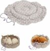 Cuscino Antistress Rotondo per Gatti e Cani Piccoli – Ø 45 cm – Cuccia Soffice in Pile Sherpa Lavabile e Trasportabile – Ideale per Cuccioli e Interni – B0FJ2TPSTK