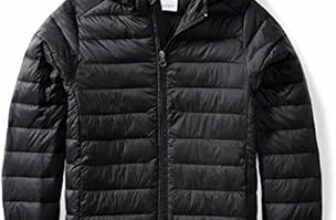 Amazon Essentials Piumino Leggero con Cappuccio Impermeabile e Ripiegabile Bambini e Ragazzi – B0738JQHD4
