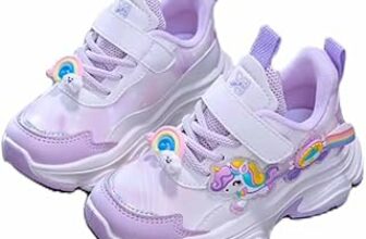 OrJana Scarpe da Ginnastica per Bambina, Sneakers Unicorno, Suola Rialzata, Design Arcobaleno – B0FR6R2XYS