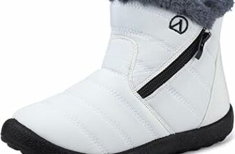 LAZAZAFI Stivali Ragazze Ragazzi Invernali Stivali da Neve Impermeabili Caldo Peluche Bambini Stivaletti All’aperto Antiscivolo Scarpe Trekking – B0DF2RNGC6