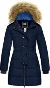 ZSHOW Cappotto Lungo Invernale Caldo Parka con Cappuccio in Pelliccia Giacca Imbottita Spessa Antivento Capispalla Idrorepellente Bambina – B089YRSPTM