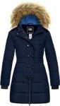 ZSHOW Cappotto Lungo Invernale Caldo Parka con Cappuccio in Pelliccia Giacca Imbottita Spessa Antivento Capispalla Idrorepellente Bambina – B089YRSPTM