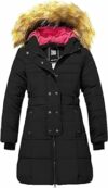 ZSHOW Cappotto Lungo Invernale Caldo Parka con Cappuccio in Pelliccia Giacca Imbottita Spessa Antivento Capispalla Idrorepellente Bambina – B089YQRKMV