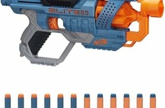 Hasbro ‎E9485F02 Nerf Elite 2.0 Commander, Blaster Con Tamburo Rotante E 12 Dardi Inclusi, Multi, Taglia Unica – B09Q8CK8YX
