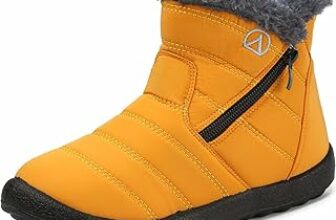 LAZAZAFI Stivali Ragazze Ragazzi Invernali Stivali da Neve Impermeabili Caldo Peluche Bambini Stivaletti All’aperto Antiscivolo Scarpe Trekking – B0DF2RDXP6