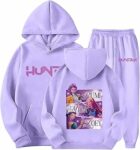 Generico K-Pop D-Demon H-Hunters Tuta Ragazze 2-14 Anni 2 Pezzi Felpa con Cappuccio Stampa e Pantaloni da Jogging Tute da Sportiva Y2K Streetwear Tracksuit per Bambino Maniche Lunghe Completo  / – B0G1TMS2C4