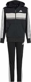 adidas Unisex – Bambini e ragazzi SEASONAL ESSENTIALS TIBERIO 3 STRIPES FLEECE TRACKSUIT – B0CZXZYQ9X