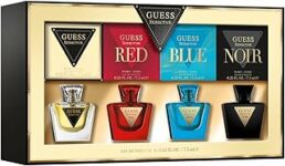 GUESS Set Regalo Profumi Donna – 4 Mini Eau de Toilette (7,5 ml ciascuno): Seductive, Red, Blue, Noir – B0FJGQHDTH