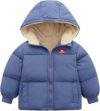 Kids4ever Cappotto Invernale per Bambina e Bambino Giacca con Cerniera e Cappuccio Antivento in Caldo Pile Tuta da Neve con Due Tasche 6 Mesi-5 Anni – B0CHRZ1DV2