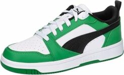 Rebound V6 Lo Jr, Sneaker Unisex – Bambini e ragazzi, Puma White Puma Black Archive Green, 37.5 EU – B0BLCZC2WK