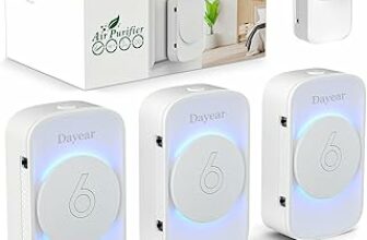 Purificatore d’aria, Dayear Mini Air Purifier Plug In Negative Ion Air Purifier for Home/Bedroom,3 modalità di illuminazione a LED,Purify Smell, adatto per servizi igienici, Living Room/Pet Room/3 pz – B0DQTFXJ6S