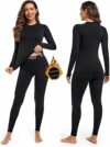Hyeek Intimo Termico Donna Invernale, Attivo Caldo Manica Lunga Maglia Termica e Pantaloni – Completo Tuta Termica Funzionale Set Termico Donna per Sci Ciclismo Corsa Allenamento – B0CDLN7JPS