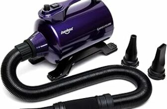 shernbao Soffiatore per Cani 5.0HP Asciugacapelli per Uso Privato e Professionale (Viola) – B07TPT58VN