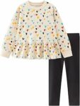 Gumyoss Completo Set 2 Pezzi con Felpa E Leggings Bambine e Ragazze Leggins Bambina Felpa per Bambina 2-7 Anni – B0D9JZYHLB