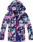 Hovkib Giacca Impermeabile Bambina Giacca a Vento Ragazze Termica Giacca Antivento Bambine Giacca da Pioggia Pile Cappotto Impermeabile Età 3-12 – B0F99J4C4F