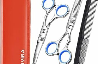 Zovira Forbici per toelettatura cani da 6,5” forbici professionali per animali domestici, forbici curve per toelettatura cani per uso domestico (forbici singole) (Set, 6,5) – B09HHSMR1J