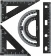 Set di 4 Righelli in Lega di Alluminio Matematica Geometria Strumento, 180° Goniometro, 60° Squadre, 45° Squadre, Righello 15 cm Metallo per Architettura, Studenti, Disegnatore E Ingegneri – B09BZD9GYQ