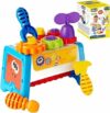 Chicco Cassetta degli Attrezzi 2 in 1, Banco da Lavoro per Bambini con Attrezzi Giocattolo, Gioco STEM con 15 Pezzi tra Cui Martello, Cacciavite e Chiave Inglese – Giochi Educativi 1 Anno – 3 Anni – B0FVMM98RB