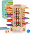 Gioco Montessori 3 4 5 6 Anni, Gioco di Società per Bambini con 36 Bastoncini Colorati e Dadi, Giochi in Legno per Ragazzi Ragazze 3+, Giocattoli Educativo di Famiglia Giochi da Viaggio – B0CRDCZK2Z