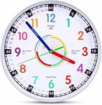 Orologio da Parete Educativo per Bambini, Silenzioso Multicolore Orologio Educativo Facile da Leggere, per Camere, Casa, Cucina, Camera da Letto, Ufficio, Scuola – B0D2CYJQP3