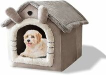 Galatée Letto Grotta Per Gatti, Cuccia Per Cani Lavabile, Igloo In Peluche Caldo e Accogliente, Pieghevole e Confortevole, Per Animali Domestici(S, Grigio) – B09NKWYSTF