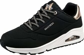 Skechers Uno-Shimmer Away 155196-BLK, Womens sneakers, black, 40 EU – B096KQMYB5