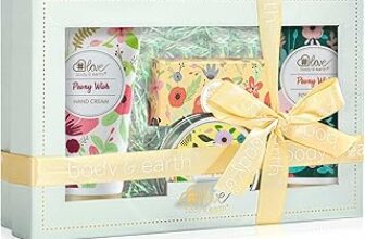 Set Creme Regalo Donna per Cura della Pelle, Confezione Regalo 4 PCS, Crema Mani, Crema Piedi, Candele Profumate, Saponetta,regalo festa della mamma,regalo mamma compleanno – B08R7FDN8P