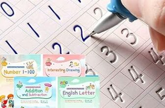 DigMonster, quaderno con inchiostro magico per bambini, riutilizzabili, per scuola materna, con scanalature, design e scrittura a mano, libro per pratica magica – B08Y8NQBWD