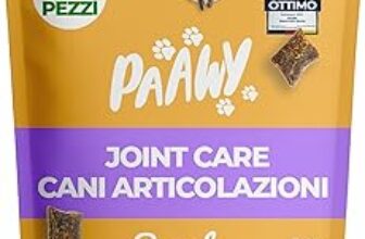 Integratore Articolazioni Cane di Paawy | TEST OTTIMO | 180 Snacks Condroprotettori e Antinfiammatorio Naturale con Glucosamina, Condroitina e Collagene per Cani per la Cura delle Ossa e Articolazioni – B0BQJGQR7X