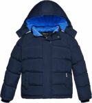 Wantdo Giacca Caldo Invernale Parka con Cappuccio Antivento Cappotto da Esterno Trapuntato Giubbotto in Cotone da Trekking Bambino – B089NPZL91