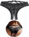 ohyeahlady Slip Donna con Buco Taglie Forti Perizoma Aperto Mutande Brasiliana Pizzo Tanga Curvy Mutandine Vita Bassa Culotte Pizzo Underwear – B0FKT1K898