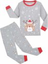 Gumyoss Pigiama di Natale per Bambini Pigiama per Bambine Maniche Lunghe Cotone Due Pezzi 2-12 Anni – B0DDPYZ6JB