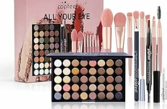 Joyeee Trousse di Trucchi, Set Trucchi Donna Completo, Regalo per Donne Make Up Kit, Include Set di Pennelli per Occhi, Palette di Ombretti, Matita per Sopracciglia, Mascara – B0BYDFQ6N4