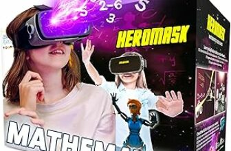 Visore Realtà Virtuale Bambini 5-12 + Giochi Matematica Heromask — Regalo educativo che trasforma la matematica in gioco: guardali sorridere mentre fanno tabelline e calcoli in VR 3D – B07VSMGN9H