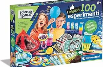 Clementoni Scienza e Gioco Lab – I Migliori 100 Esperimenti, Laboratorio di Scienze Bambini 8+ Anni per Scoprire Discipline Come Chimica, Fisica, Botanica, Gioco Made in Italy, Lingua Italiana, 19395 – B0D8JYBKNM