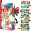 hahaland Libri di Stoffa Neonati 0-6 Mesi, Libretto Morbido con 12 Animali della Fattoria, Giochi Sensoriali Bambini per Tummy Time – B0CLGC3CQH