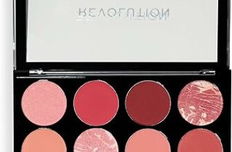 Revolution, Ultra Blush Palette, 8 Tonalità di Blush Shimmer e Matte, Formula in Polvere Facile da Sfumare, Vegan & Cruelty-Free, Sunset Burst, 1.6g – B0DSWHJ265