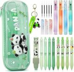Set Scuola Cancelleria Aesthetic, Astuccio Panda con 20+ Forniture Scolastiche, 4 Evidenziatori | 4 Penne Gel | 4 Matita Meccanica, Regalo Bambina 7-12 anni Femmina, Panda – B0FGHVH8HB