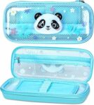 Hap Tim Astuccio per matite per bambini, bambine e ragazzi, grande astuccio per matite, parte superiore in PVC resistente, fondo in PU ed EVA, organizer per cancelleria per scuola e ufficio.(PC-PA) – B0F88248HL