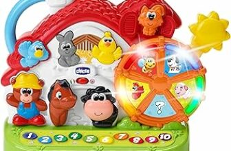 Chicco Fattoria Parlante Bilingue Italiano/Inglese, Fattoria con Animali per Bambini con Luci e Suoni, 3 modalità di Gioco, Gioco Educativo Elettronico – Giochi Bambini 1-4 Anni – B088ZQ2Y5F