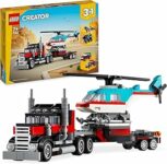LEGO Creator 3 in 1 Autocarro con Elicottero, Giochi per Bambini e Bambine da 7 Anni, Camion Giocattolo Ricostruibile in Aereo e Cisterna o in Auto da Corsa e SUV, Idea Regalo di Compleanno 31146 – B0CFVYPKGB