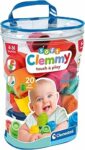 Clementoni Clemmy – 20 Mattoncini per Costruzioni, Gioco Prima Infanzia Made in Italy, Bambini 18-36 Mesi, 100% Igienici e Lavabili, per Sviluppare Manualità, Percezione Visiva e Fantasia, 17877 – B0C7HBS9VW