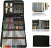 Zzone Matite Colorate Artistico Kit per Schizzo e Disegno,Disegni a Matite,Pastelli Acquarellabili, Creativa Colori Art Set Fornire a Artista Professionale e Principianti – B07CDDV3NF