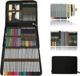Zzone Matite Colorate Artistico Kit per Schizzo e Disegno,Disegni a Matite,Pastelli Acquarellabili, Creativa Colori Art Set Fornire a Artista Professionale e Principianti – B07CDDV3NF