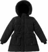 Happy Cherry Ragazze Cappotto Invernale con Cappuccio Rimovibile Bambina Giacca Calda Antivento Elegante Parka Lungo 6-11 Anni – B0FPLNQR51