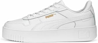 Women Carina Street Scarpe da ginnastica, Puma White Puma White Puma Gold, 37.5 EU – B09YXDB2BN